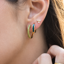 Boucles d'oreilles Arco Kaki